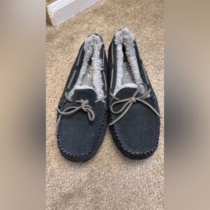 UGG Charcoal Suede Moccasin Loafers